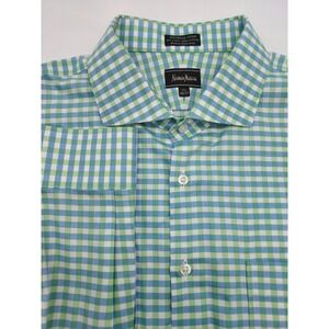 NEIMAN MARCUS LONG SLEEVE MENS DRESS SHIRTS 17 1/2 36/37 MULTI COLOR GREEN